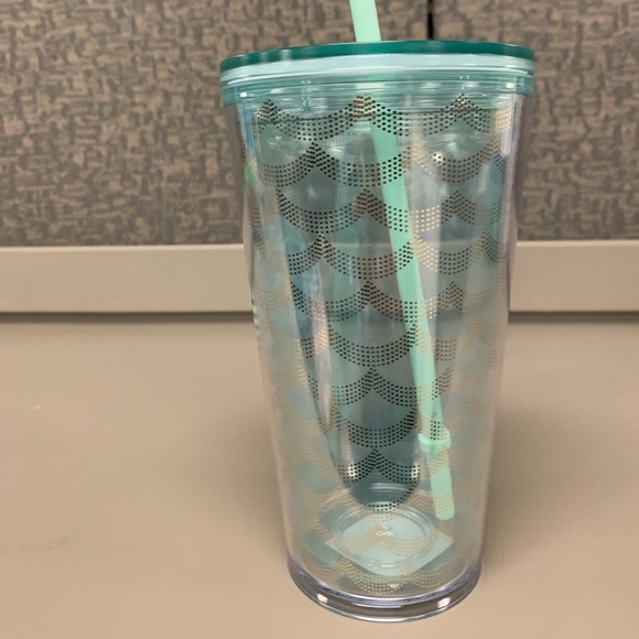 Starbucks teal and Gold Mermaid Cup 2020 - Picture 2 of 3